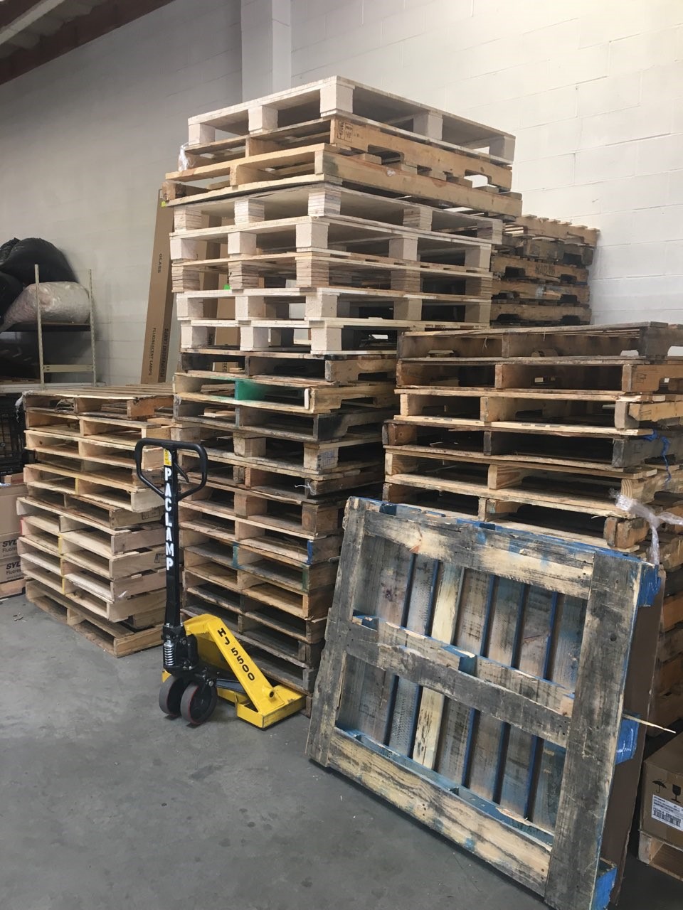 Stacks of pallets - Repalletize